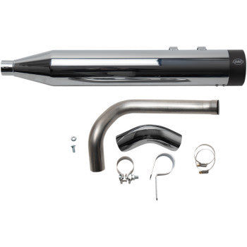 S&S CYCLE Shadow Muffler Kit - Chrome with Black Tip - Sidewinder  - Touring '09-'22