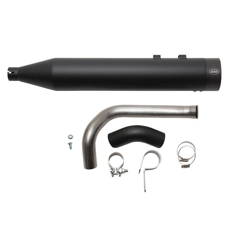 S&S CYCLE Shadow Muffler Kit - Black with Black Tip - Sidewinder  - Touring '09-'22