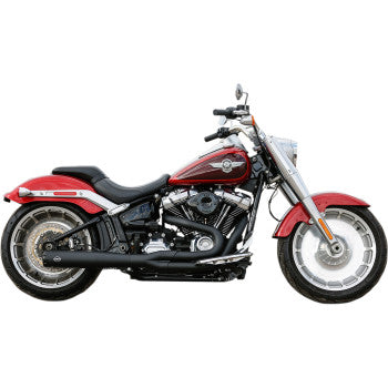 S&S CYCLE SuperStreet 2:1 50 State Exhaust System - Black with Black Tip - Softail '18-'22
