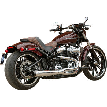 S&S CYCLE SuperStreet 2:1 50 State Exhaust System - Chrome with Black Tip - Softail '18-'22