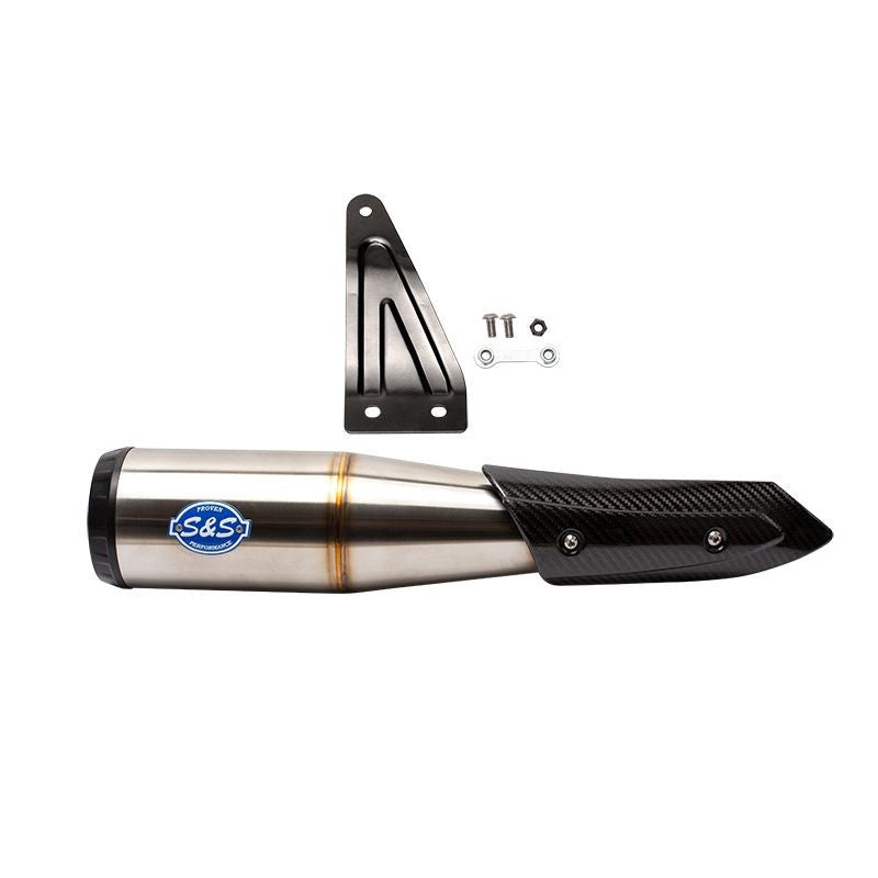 S&S CYCLE Grand National Slip-On Muffler - Stainless Steel - FTR '19-'21