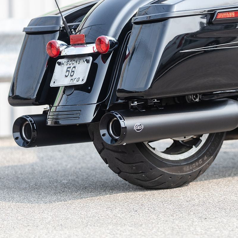 S&S CYCLE GNX Slip-On Mufflers - 4.5" - Black - Touring '17-'25
