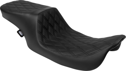 DRAG SPECIALTIES SEATS Predator 2-Up Seat - Vinyl - Double Diamond - Black Stitching- w/o Backrest - FL '97-'07 4695B