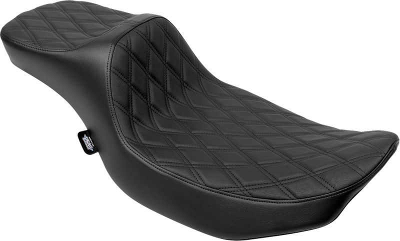 DRAG SPECIALTIES SEATS Extended Reach Predator III Seat - Double Diamond - Black Stitching - Vinyl - FLH/FLT '23-'24 4705B