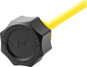 FIGURATI DESIGNS Performance Magnetic Oil Dipstick - Curved - Black - M8 Touring/Trike FDP01-M8SM-BLK