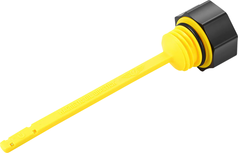 FIGURATI DESIGNS Performance Magnetic Oil Dipstick - Curved - Black - M8 Touring/Trike FDP01-M8SM-BLK