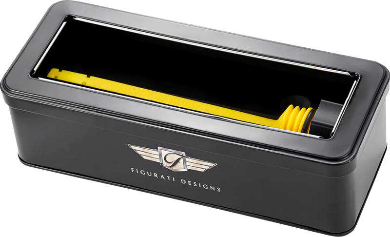 FIGURATI DESIGNS Performance Magnetic Oil Dipstick - Curved - Black - M8 Touring/Trike FDP01-M8SM-BLK