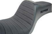 SLYFOX Highnoon Seat - Vinyl - Classic Stitch - Black Logo - Dyna '12-'16 4694A-slyfox