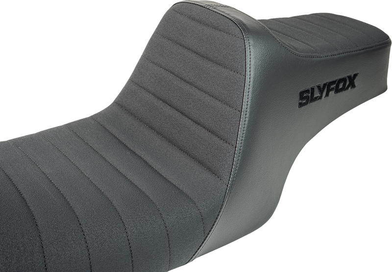 SLYFOX Highnoon Seat - Vinyl - Classic Stitch - Black Logo - FL '97-'07 4702A-SlyFox