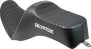 SLYFOX Highnoon Seat - Vinyl - Classic Stitch - Gray Logo - Dyna '12-'16 4694B-slyfox