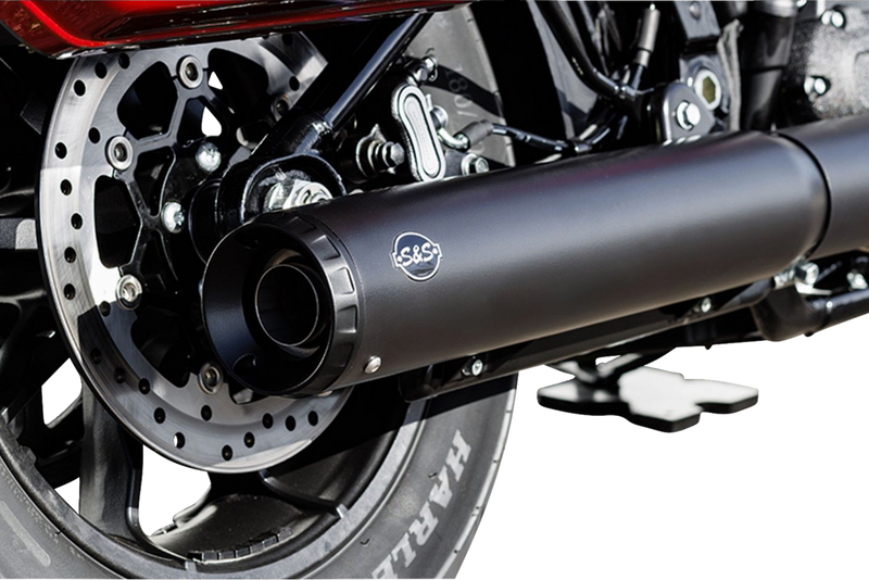 S&S CYCLE Grand National Slip-On Muffler - 50 State - 4" Black - M8 Softail 550-1159