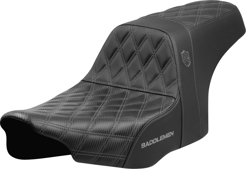SADDLEMEN Pro Series SDC Performance Seat - Gray Stitching - w/o Backrest - FLT/FLH '23-'24 SC82307D2