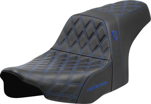 SADDLEMEN Pro Series SDC Performance Seat - Blue Stitching - w/o Backrest - FLT/FLH '23-'24 SC82307D1
