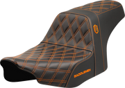 SADDLEMEN Pro Series SDC Performance Seat - Orange Stitching - w/o Backrest - FLT/FLH '23-'24 SC82307D3