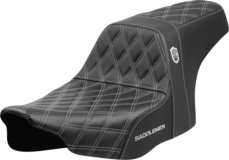 SADDLEMEN Pro Series SDC Performance Seat - Silver Stitching - w/o Backrest - FLT/FLH '23-'24 SC82307D5