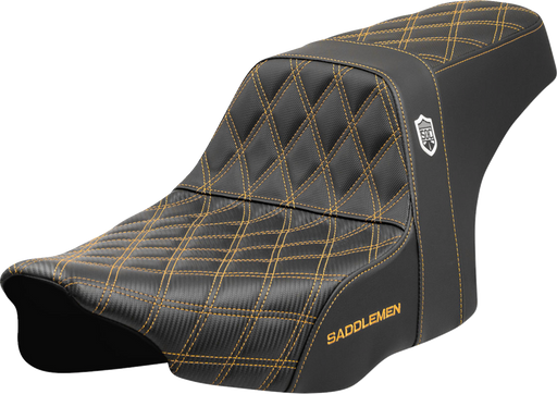SADDLEMEN Pro Series SDC Performance Seat - Gold Stitching - w/o Backrest - FLT/FLH '23-'24 SC82307D7
