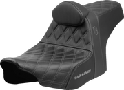 SADDLEMEN Pro Series SDC Performance Seat - Gray Stitching - w/ Backrest - FLT/FLH '23-'24 SC82307DB2