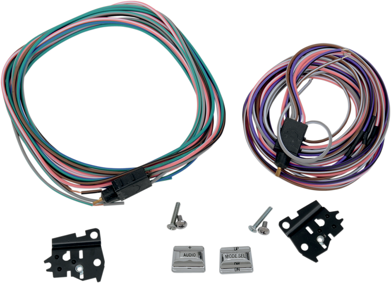 DRAG SPECIALTIES Replacement Radio Control Switch Kit with Wiring - Chrome