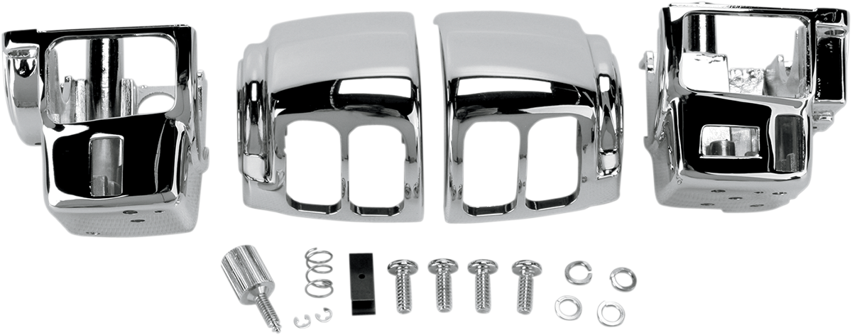 DRAG SPECIALTIES Replacement Handlebar Switch Housing Set with Radio/Cruise Control - Chrome