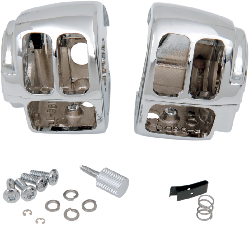 DRAG SPECIALTIES Replacement Handlebar Switch Housing Set Standard - Chrome