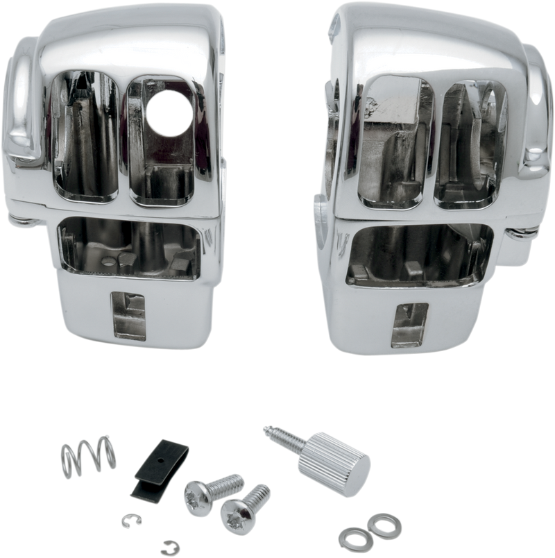 DRAG SPECIALTIES Replacement Handlebar Switch Housing Set with Radio - Chrome