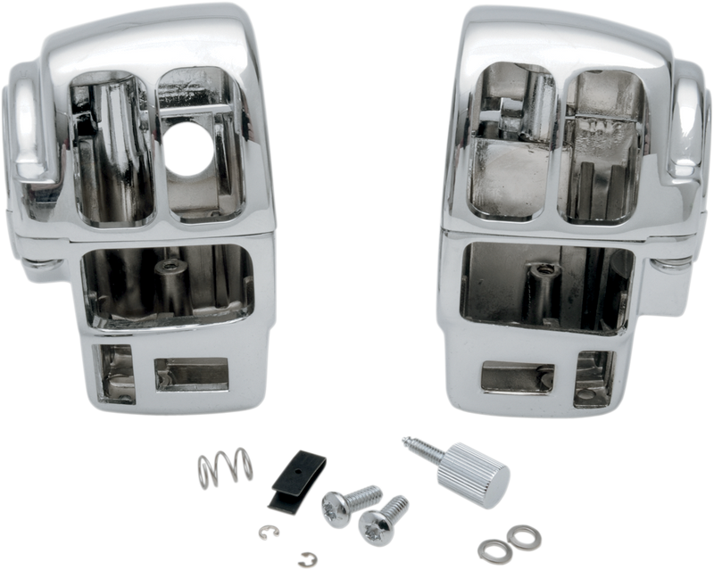 DRAG SPECIALTIES Replacement Handlebar Switch Housing Set with Radio/Cruise Control - Chrome