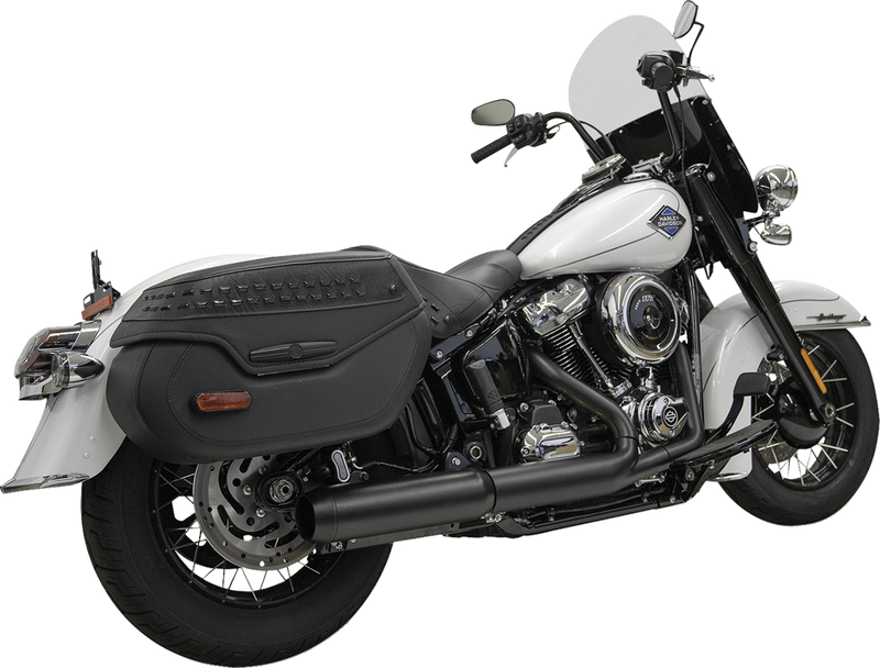 BASSANI XHAUST 4" Slip-On Muffler with 2-1/2" x 10" Baffle Core - Black - 49-State 1S38FB