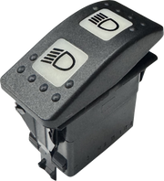 CUSTOM DYNAMICS Non-Interrupting 3-Position Lighted Rocker Switch - Shark Demon? 2 CD-OR-SWITCH