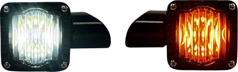 CUSTOM DYNAMICS Turn Signal - Shark Demon* - LED - Front - Smoke Lens SD-RG-FT-AW