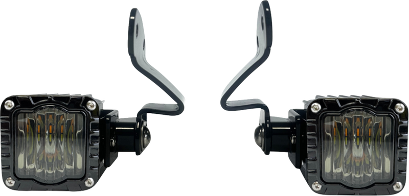 CUSTOM DYNAMICS Front Turn Signals - Shark Demon? - LED - Amber/White - Smoke SD-23RG-FT-AW?