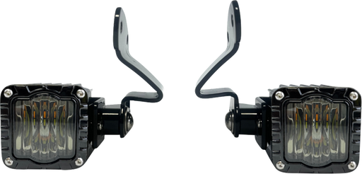 CUSTOM DYNAMICS Front Turn Signals - Shark Demon? - LED - Amber/White - Smoke SD-23RG-FT-AW?