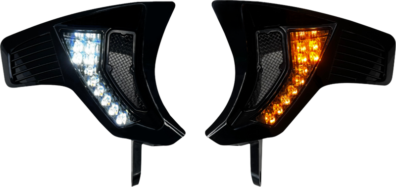 CUSTOM DYNAMICS Shark Demon? Turn Signal Vents - Smoke Lens SD-RG23-VTS-AW