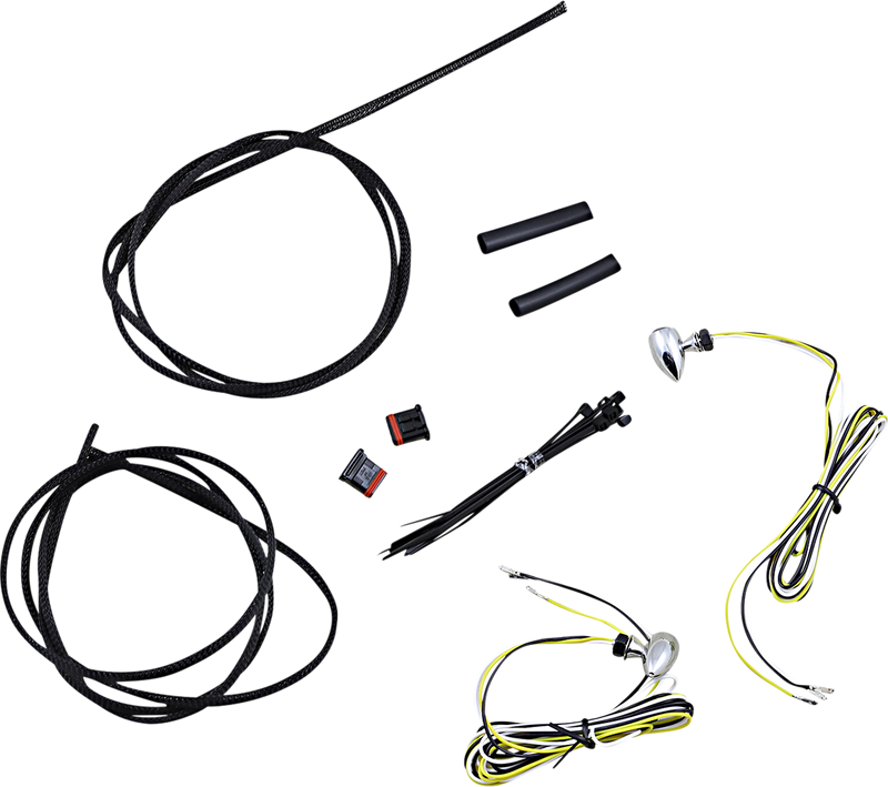 CUSTOM DYNAMICS Micro Turn Signals - Dual - Amber/White - Chrome CD-MICRO-AW2-C