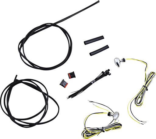 CUSTOM DYNAMICS Micro Turn Signals - Dual - Amber/White - Chrome CD-MICRO-AW2-C