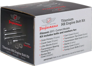 FIGURATI DESIGNS Engine Bolt Kit - Titanium/Speed Silver - M8 FD100-M8-TBOLT-SS