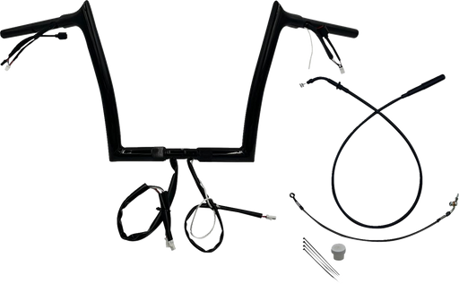 FAT BAGGERS INC. 1-1/4" EZ Install Pointed Top Handlebar - 12" - Black 949912-B