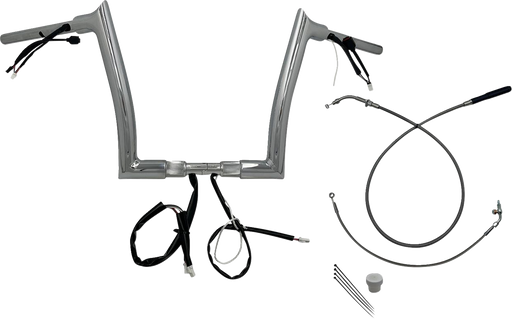 FAT BAGGERS INC. 1-1/2" EZ Install Pointed Top Handlebar - 12" - Chrome 849912