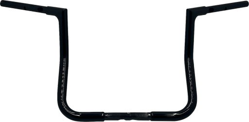 FAT BAGGERS INC. 1-1/4" EZ Install Flat Top Handlebar - Reduced Reach - 13" - Black 745013-B