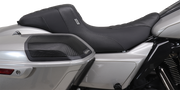 MUSTANG Signature Series Squareback™ Seat - Gripper Vinyl - Chevron - Gunmetal Stitch - FLH/FLT '23-'25 76324GM