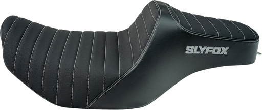 SLYFOX Highnoon Seat - Vinyl - Classic Stitch - Gray Logo - FLH/FLT '23-'24 4704B-SlyFox
