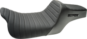 SLYFOX Highnoon Seat - Vinyl - Classic Stitch - Black Logo - FLH/FLT '08-'24 4710A-SlyFox