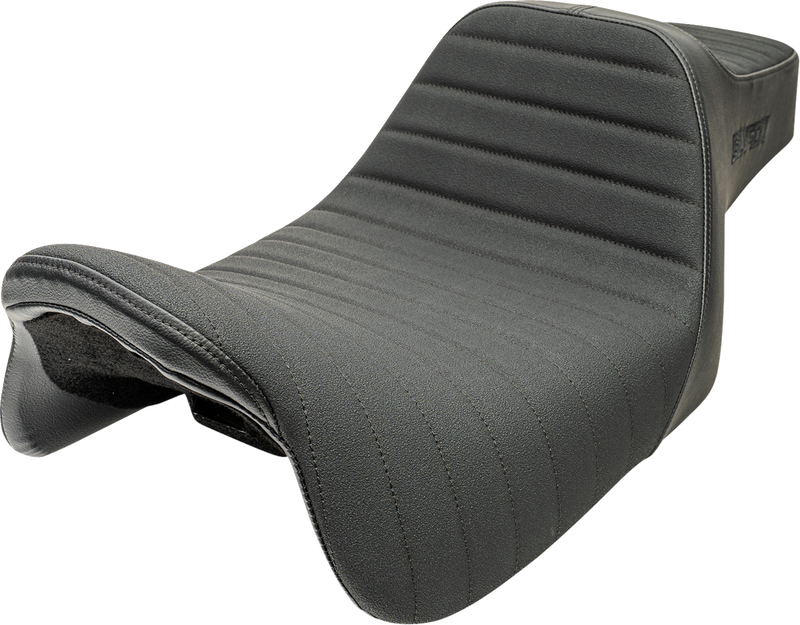 SLYFOX Highnoon Seat - Vinyl - Classic Stitch - Black Logo - FLH/FLT '08-'24 4710A-SlyFox