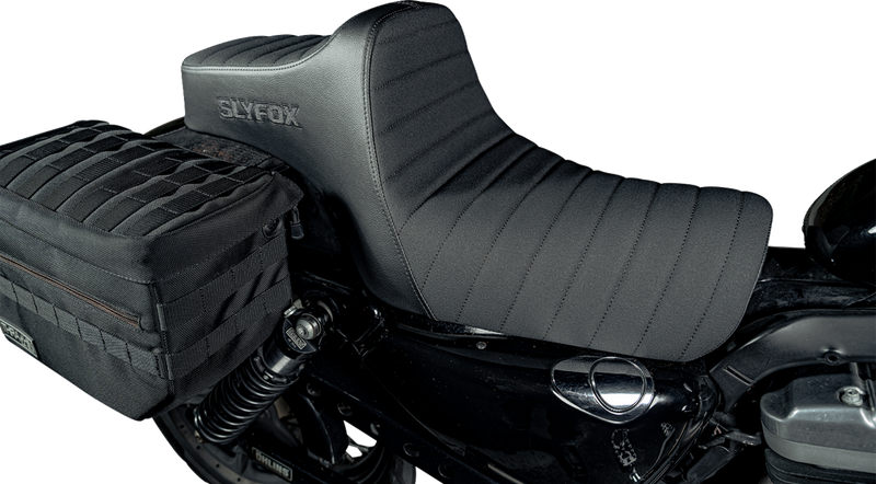 SLYFOX High Noon Seat - Vinyl - Classic Stitch - Black Logo - Black Stitch - XL '04-'22 4709A-SlyFox