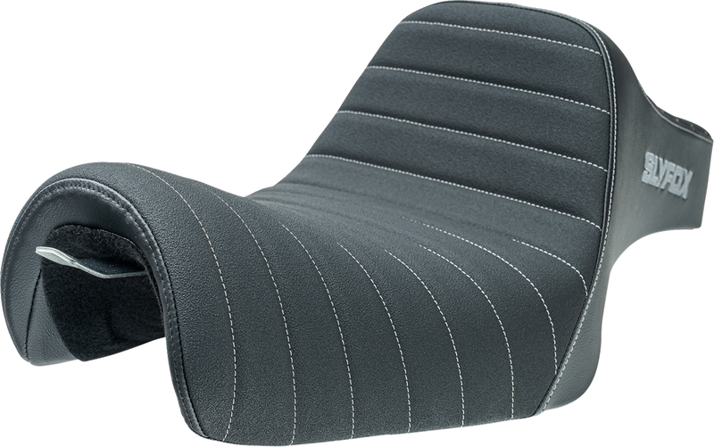 SLYFOX High Noon Seat - Vinyl - Classic Stitch - Silver Logo - Silver Stitch - XL '04-'22 4709B-SlyFox