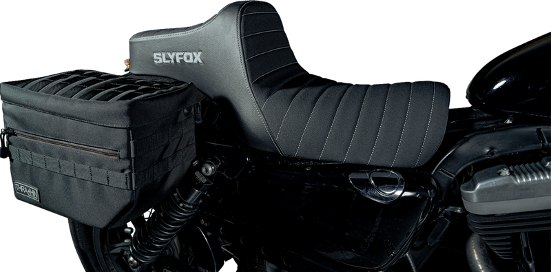 SLYFOX High Noon Seat - Vinyl - Classic Stitch - Silver Logo - Silver Stitch - XL '04-'22 4709B-SlyFox