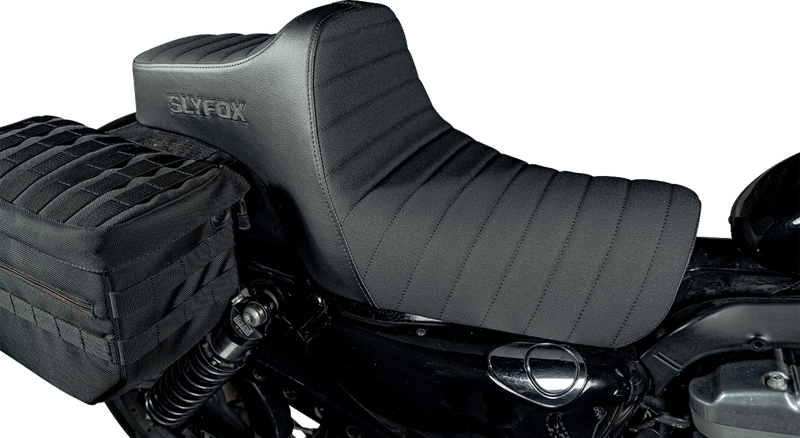 SLYFOX High Noon Seat - Vinyl - Classic Stitch - Black Logo - Black Stitch - XL '04-'22 4709A-SlyFox
