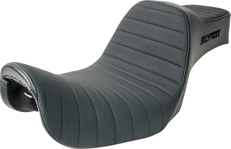 SLYFOX Highnoon Seat - Vinyl - Classic Stitch - Black Logo - FXD '96-'03 4703A-SlyFox