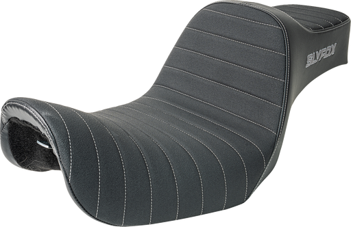SLYFOX Highnoon Seat - Vinyl - Classic Stitch - Silver Logo - FXD '96-'03 4703B-SlyFox