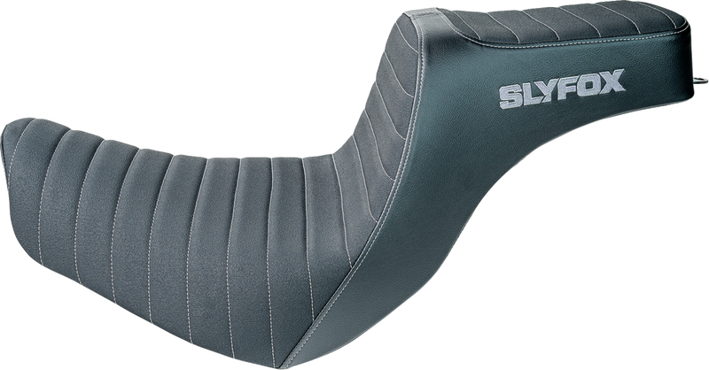 SLYFOX High Noon Seat - Vinyl - Classic Stitch - Silver Logo - FL/FX '18-'24 4701B-slyfox