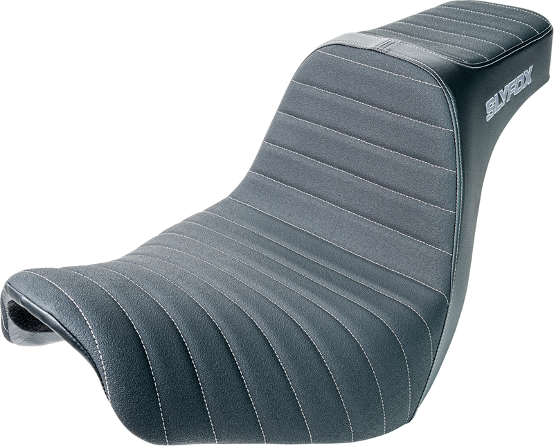 SLYFOX High Noon Seat - Vinyl - Classic Stitch - Silver Logo - FL/FX '18-'24 4701B-slyfox